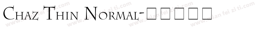 Chaz Thin Normal字体转换